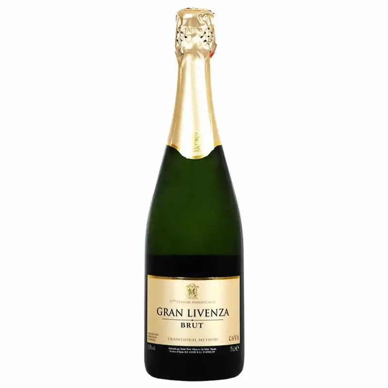 [ per glass €3,50 ] This Cava Brut has a bright, clean, yellowish color with light greenish hues. Good aromatic intensity, many frescoes that retain fruity notes. Nice structure in the mouth, ample, lively and with a lot of good acidity. The retronasal sensations are clear, fresh and persistent.