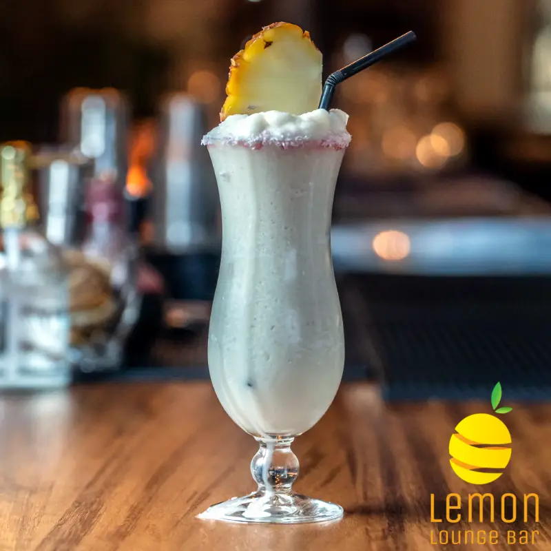 White rum, pineapple juice, coconut cream, condensed milk